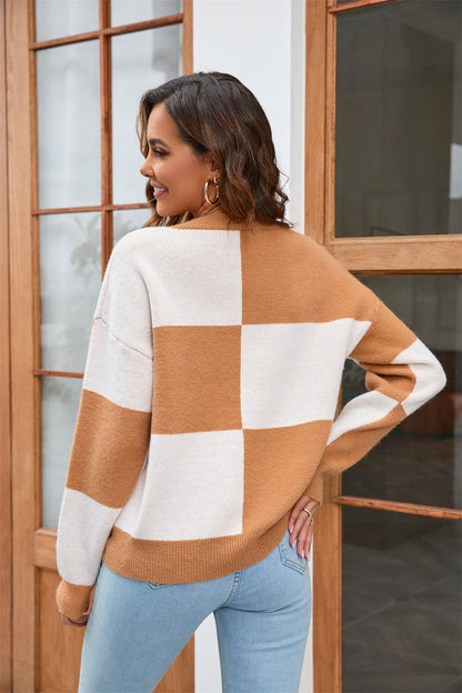 Angel Wings Color Block Sweater