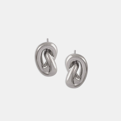 Titanium Steel Knot Stud Earrings - Elegant Aura Boutique