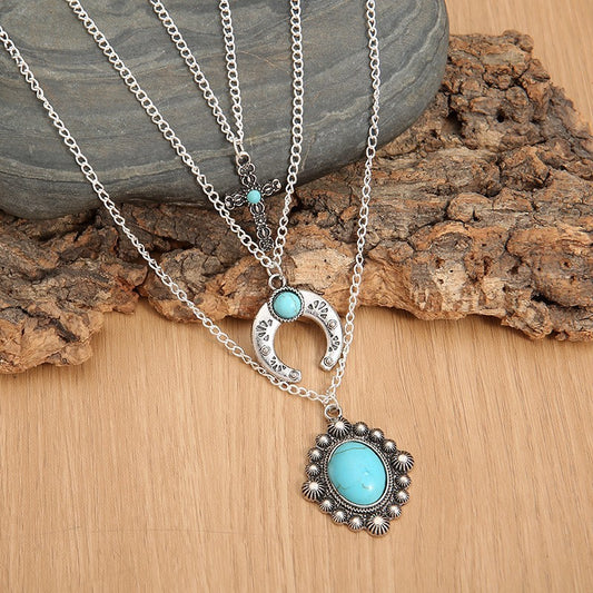 Turquoise Three-Layered Necklace