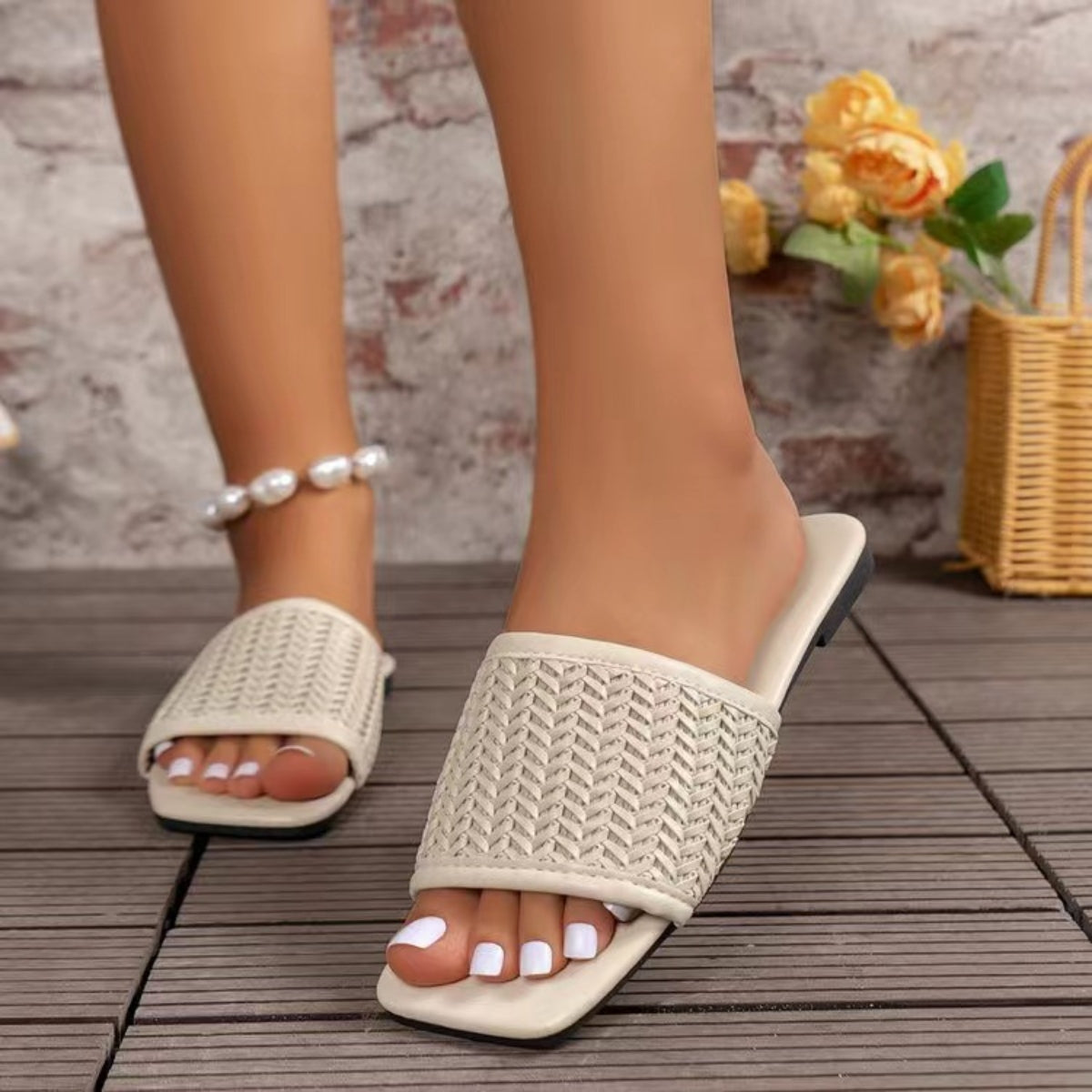 Woven Flat Sandals