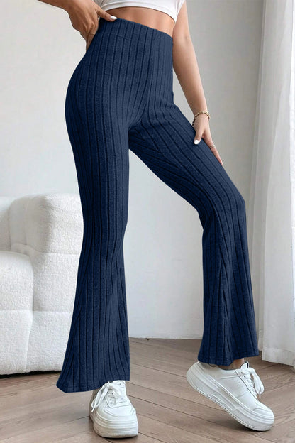 Bae Full Size Ribbed High Waist Pants - Elegant Aura Boutique