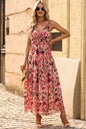 Floral Frill Spaghetti Strap Dress