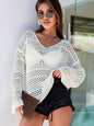 V-Neck Long Sleeve Knit Top