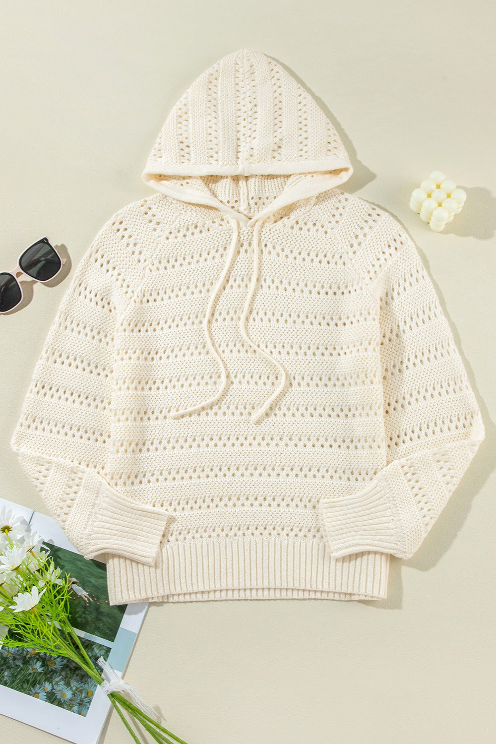 Hooded Knit Cover Up