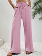 Wide Leg Drawstring Pants - Elegant Aura Boutique