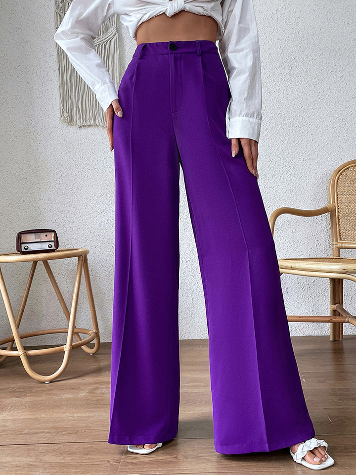 High Waist Wide Leg Pants - Elegant Aura Boutique