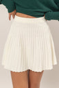 High Waist Pleated Mini Skirt