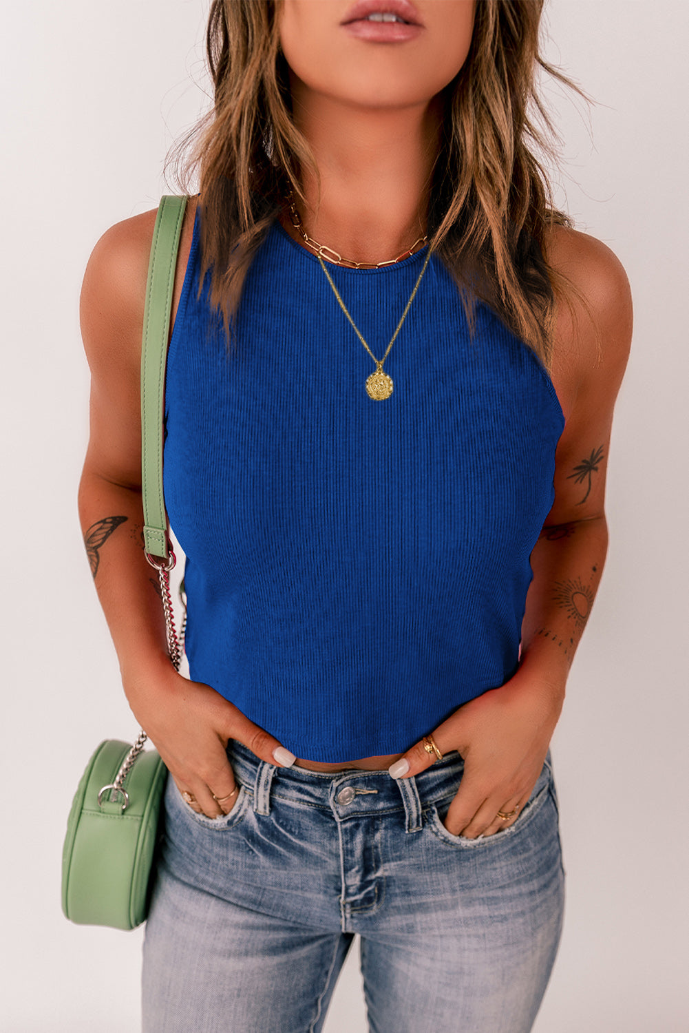 Casual Round Neck Tank Top