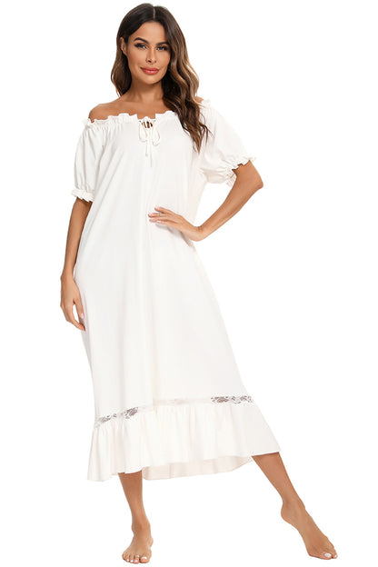 Short Sleeve Lounge Dress - Elegant Aura Boutique