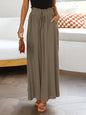 Drawstring Waist Wide Leg Pants - Elegant Aura Boutique