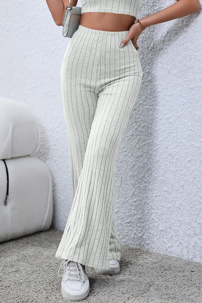 Bae Full Size Ribbed High Waist Pants - Elegant Aura Boutique