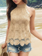 Lace Tied Mock Neck Tank