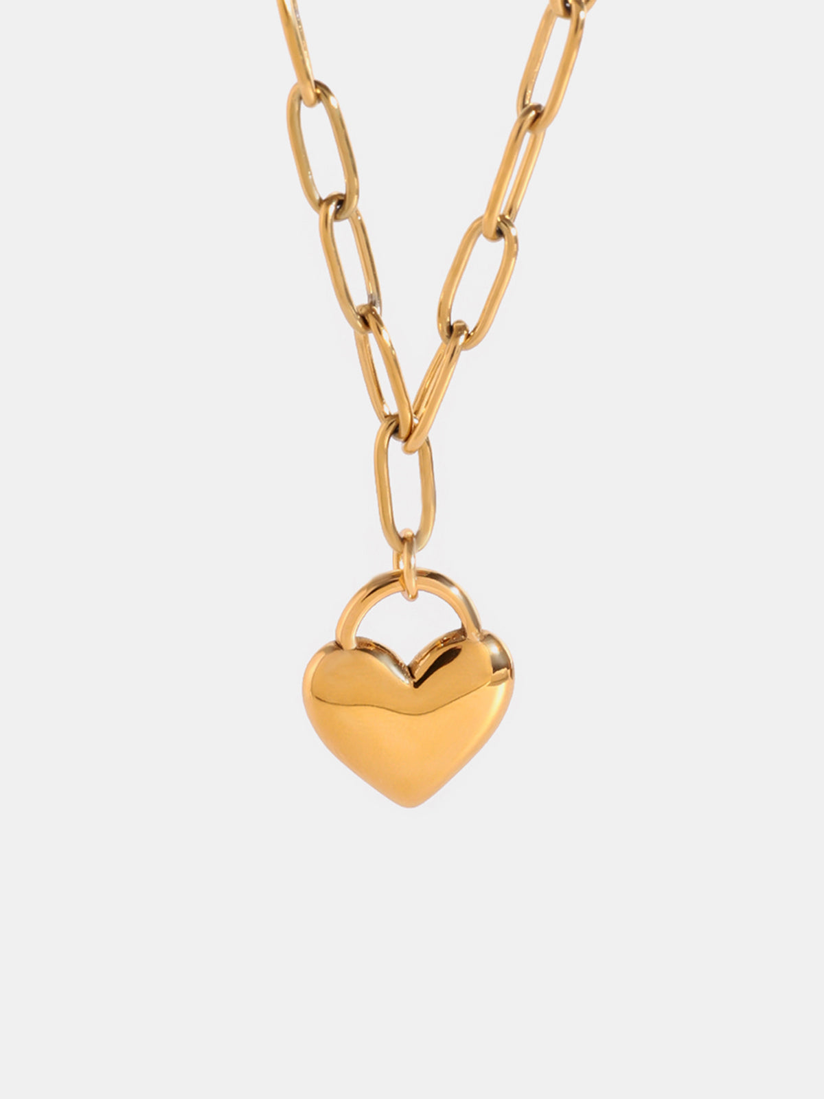 18K Gold-Plated Heart Pendant Necklace