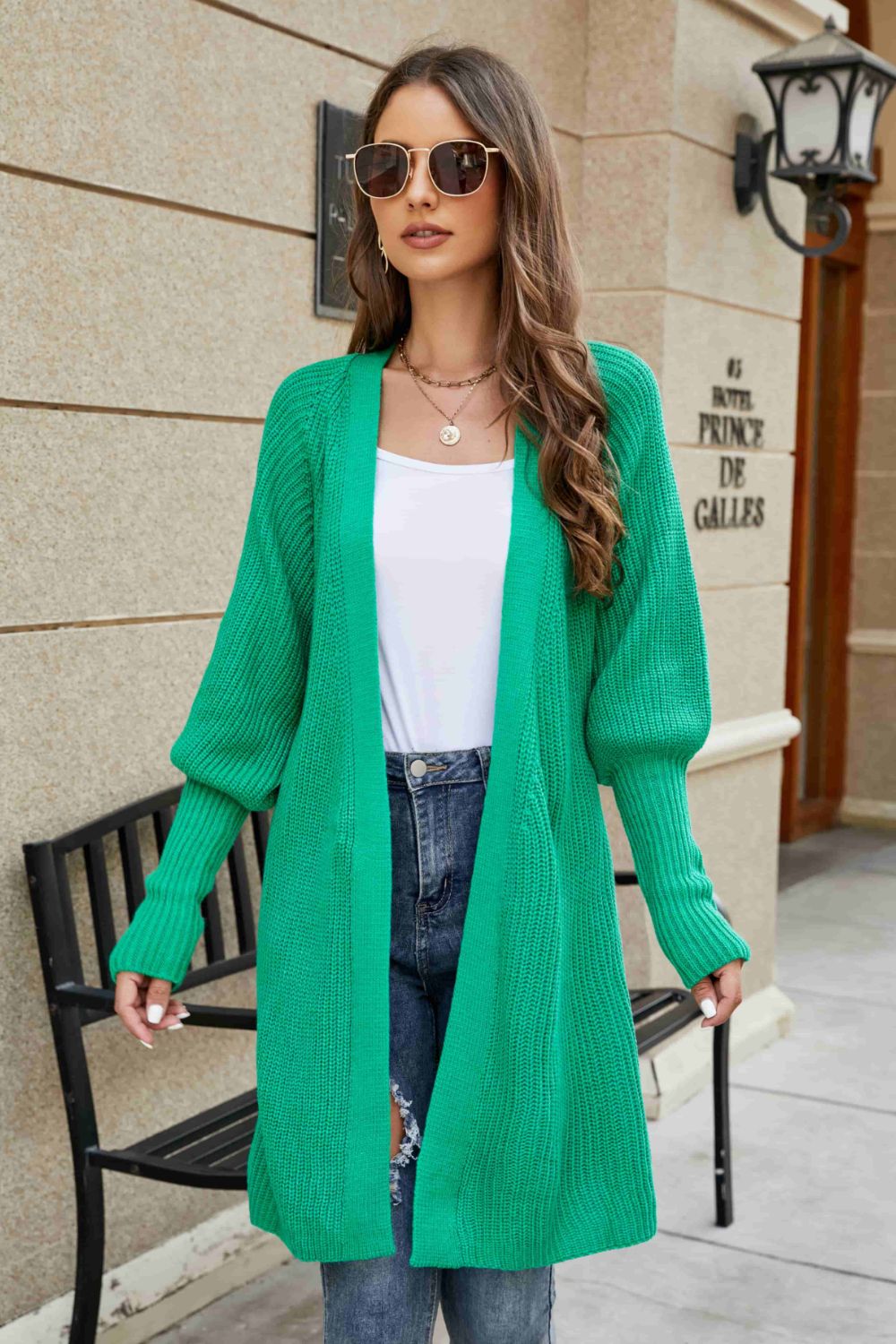 Lantern Sleeve Cardigan