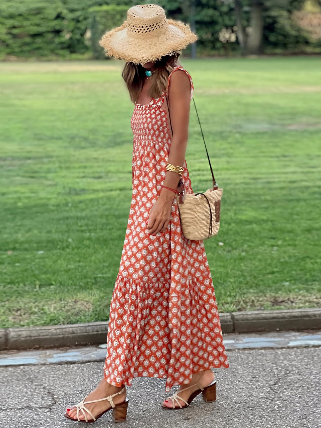 Smocked Sleeveless Dress