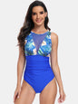 Elegant Print Cutout One-Piece