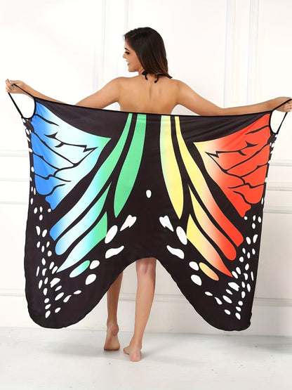 Printed Butterfly Cover Up