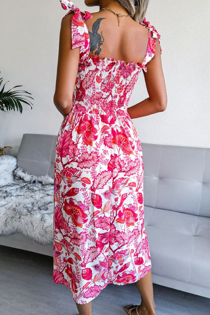 Floral Smocked Midi Dress