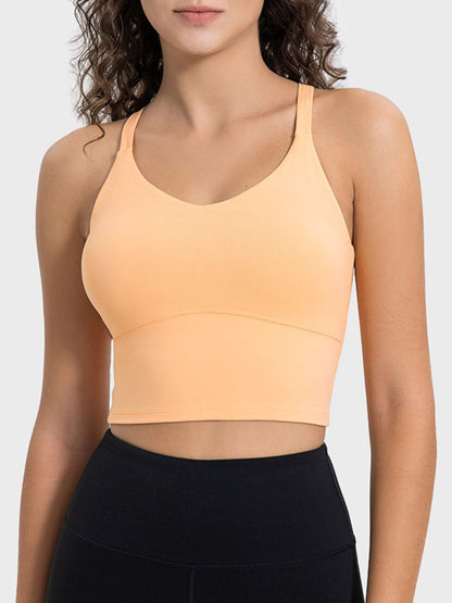 Crisscross Round Neck Active Top