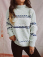 Geometric Dropped Shoulder Sweater