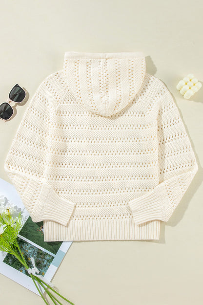 Hooded Knit Cover Up