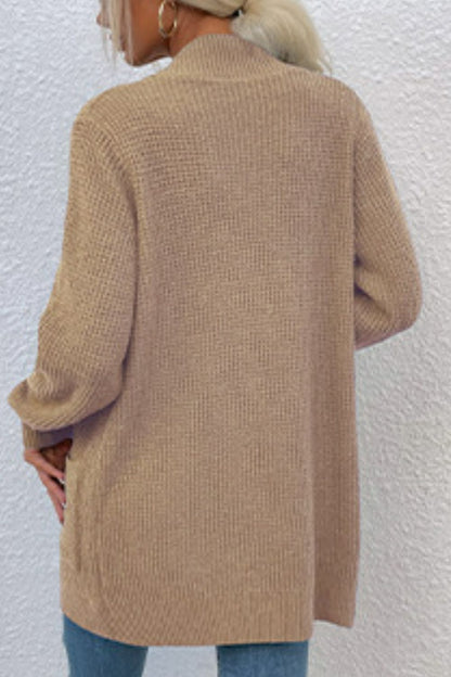 Rib-Knit Cardigan with Pockets