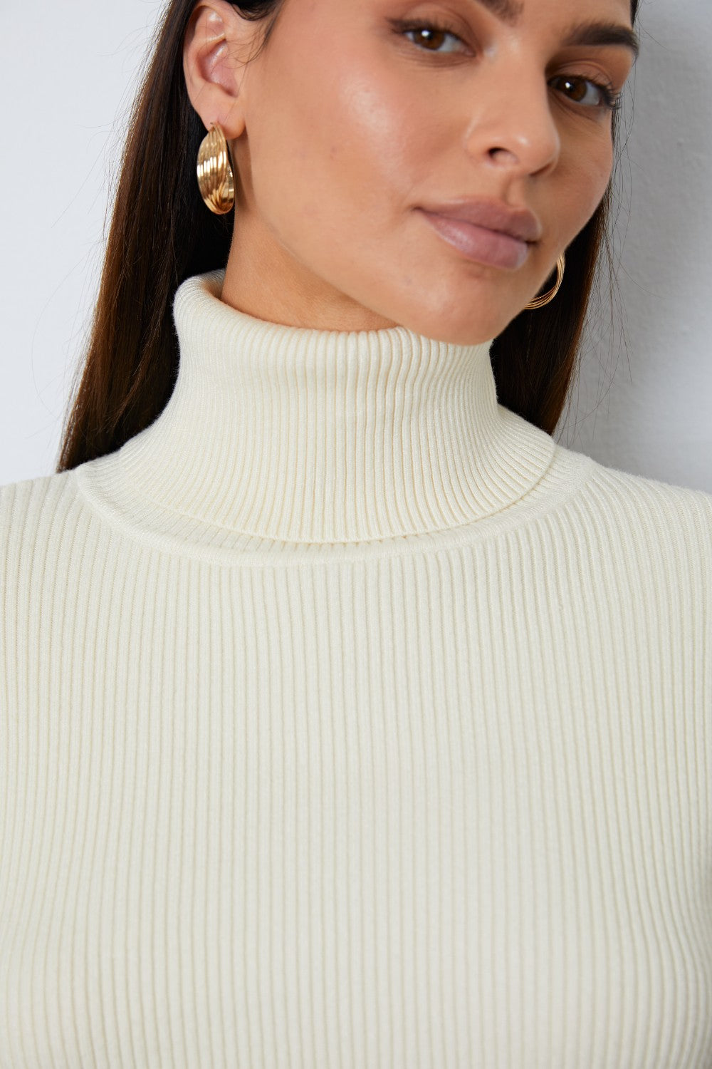 Turtleneck Top and Pants Sweater Set