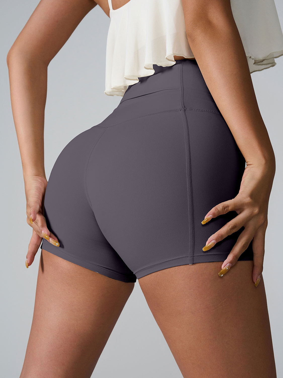 High Waist Active Shorts With Pockets