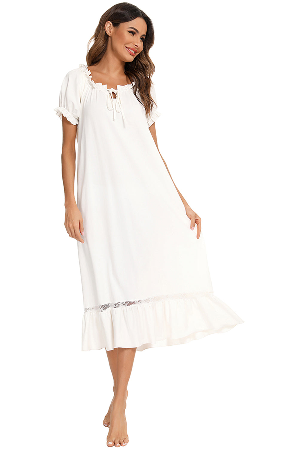 Short Sleeve Lounge Dress - Elegant Aura Boutique