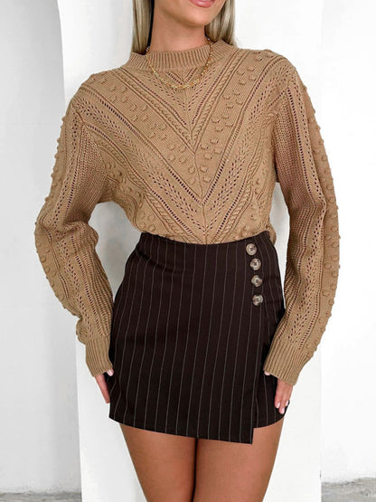 Round Neck Long Sleeve Sweater