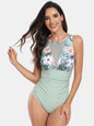 Elegant Print Cutout One-Piece