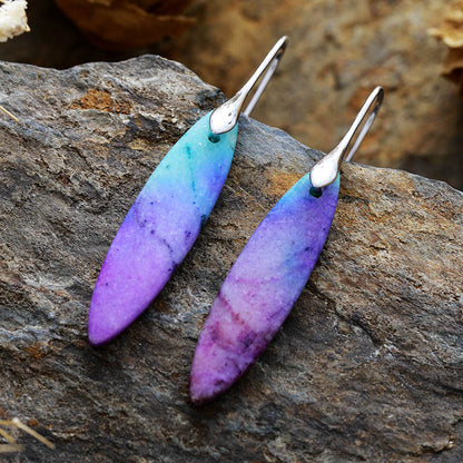 Natural Stone Geometric Shape Earrings