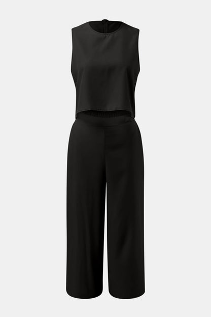 Top and Wide Leg Pants Set