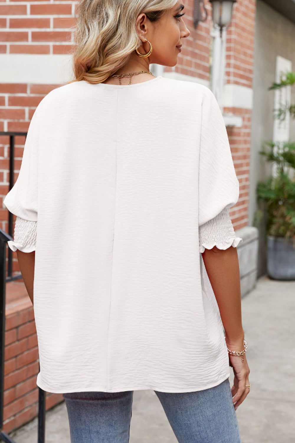 Lantern Sleeve Blouse