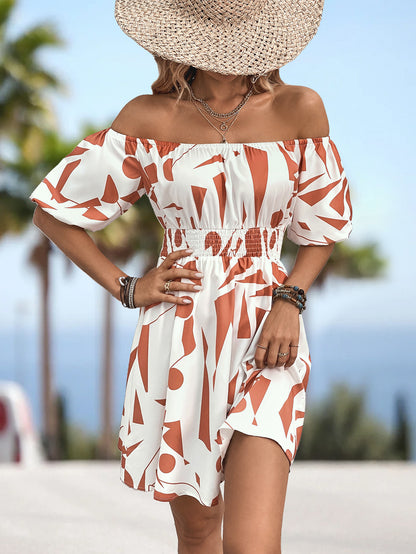 Blossom Grace Off-Shoulder Dress