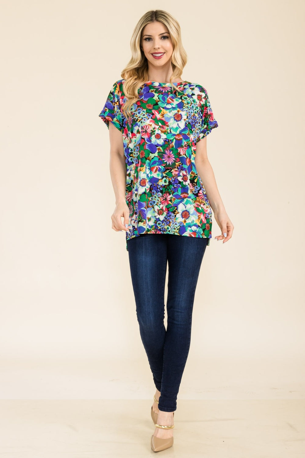 Celeste Short Sleeve Floral Blouse