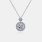 1 Carat Moissanite Silver Necklace