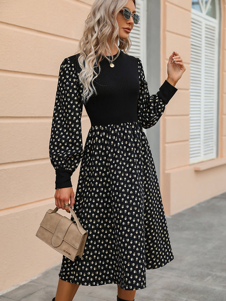 Printed Long Sleeve Dress