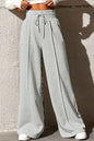 Drawstring Wide Leg Pants with Pockets - Elegant Aura Boutique