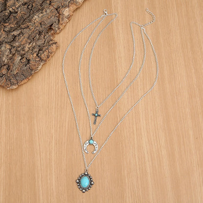 Turquoise Three-Layered Necklace