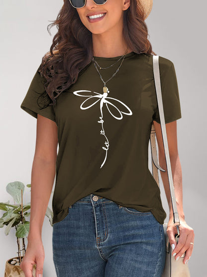 Dragonfly Graphic Short Sleeve T-Shirt