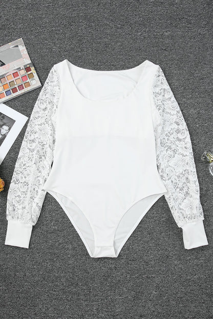 Lace Detail Long Sleeve Bodysuit