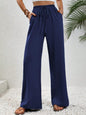 Wide Leg Drawstring Pants - Elegant Aura Boutique