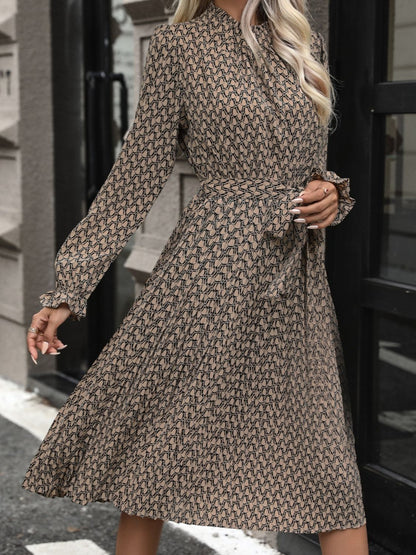 Flounce Sleeve Dress