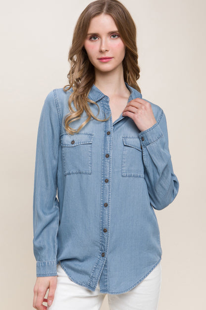 Love Tree Denim Shirt