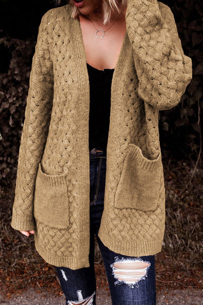 Dropped Shoulder Cardigan with Pockets