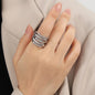 Titanium Steel Multi-Layered Ring - Elegant Aura Boutique