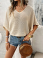 V-Neck Sleeve Knit Top