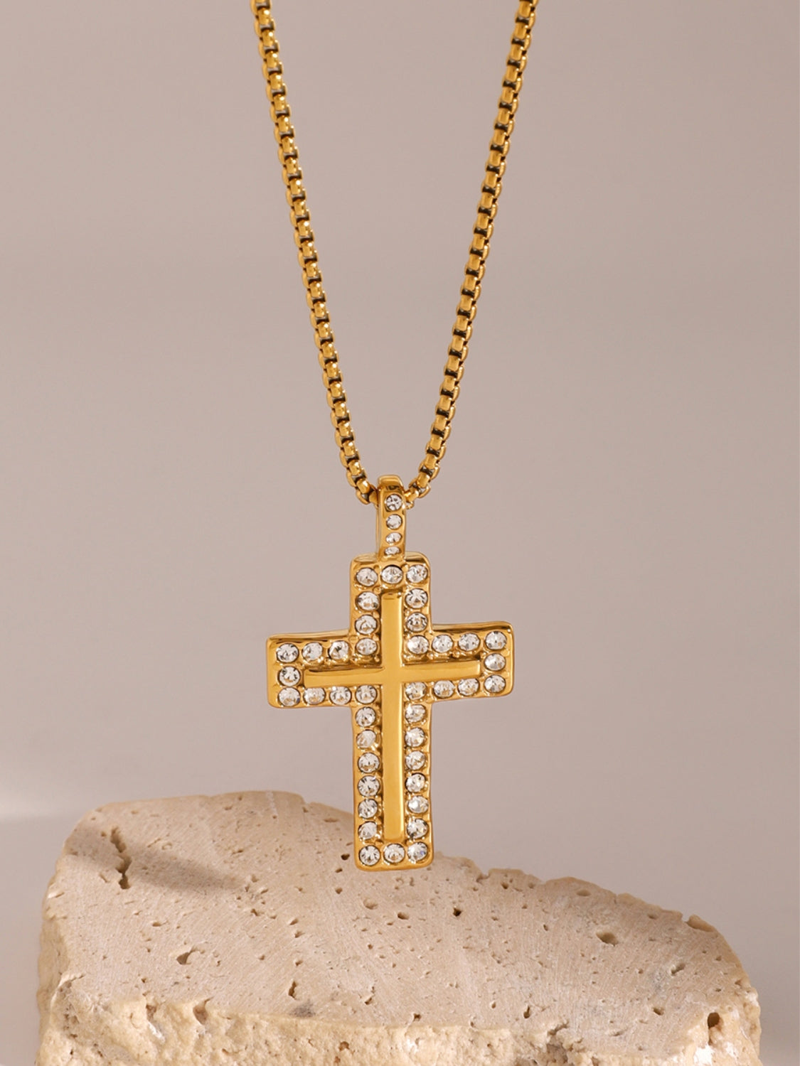 18K Gold-Plated Cross Necklace