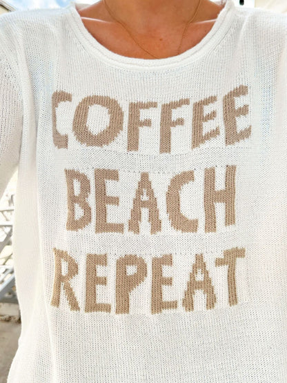 Coffee Beach Long Sleeve Sweater